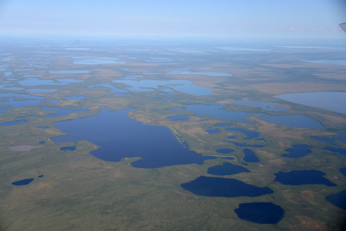 06A Small Lakes Stretch To The Horizon From Airplane On Flight From Old Crow Yukon To Inuvik Northwest Territories